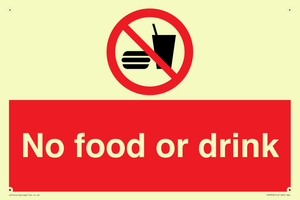 No food or drink